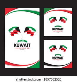 Kuwait national day vector template illustrations.
