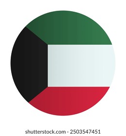 Bandera nacional de Kuwait, identidad del emblema del signo del círculo