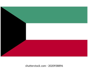 Imagen de vector aislado de la bandera nacional de Kuwait