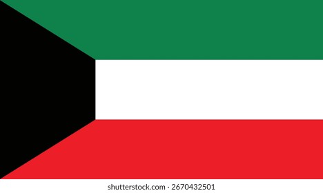 Symbol der kuwaitischen Nationalflagge, Vektorgrafik