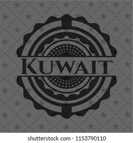 Kuwait realistic black emblem