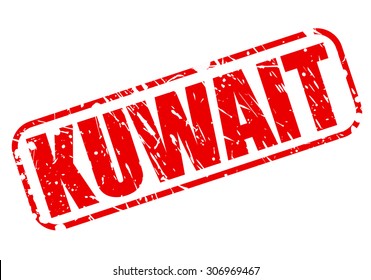 KUWAIT red stamp text on white