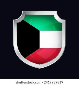 Icono de bandera de Escudo Plateado de Kuwait