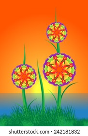 Kuwait Towers - Flowers