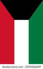 Kuwait Vertical Flag, Vertical Flag Kuwait