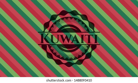 Kuwaiti christmas style badge. Vector Illustration. Detailed.
