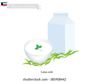 Kuwaiti Cuisine, Laban or Fermented Milk. One of The Most Popular Drink in Kuwait.