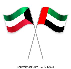 Kuwait United Arab Emirates Flags Vector Stock Vector (Royalty Free ...