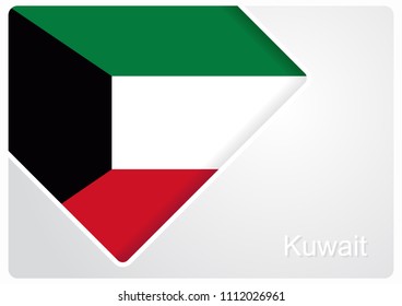 Kuwaiti flag design background layout. Vector illustration.