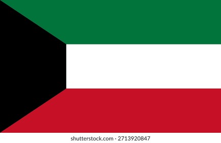 Kuwaitische Flagge Symbol in hoher Qualität verwendet in Kuwait Land