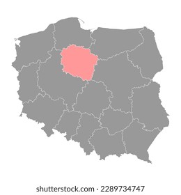 Kuyavian Pomeranian Voivodeship map, province of Poland. Vector illustration.