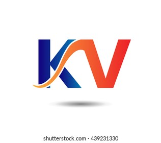 KV company linked letter logo
