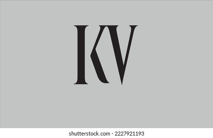 KV or DKV initial letter and graphic name, KV Monogram, for Wedding couple logo, logo company