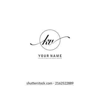 KV Initial beauty monogram logo Vektorgrafik