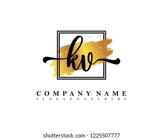 KV Initial handwriting logo concept