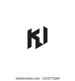 KV initial logo letters in high quality professional design that will print well across any print media