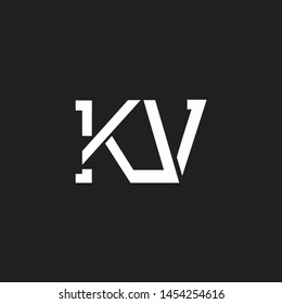 Kv Intial Logo Capital Letters Black Stock Vector (Royalty Free ...