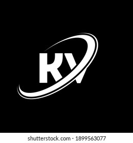 Diseño del logo de la carta KV. Diseño del logo de la carta.