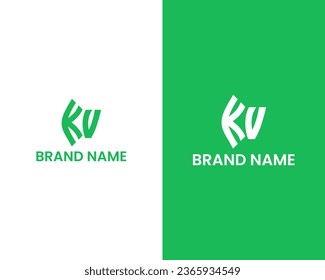 KV letter logo design template