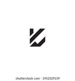 kv letter vector logo design