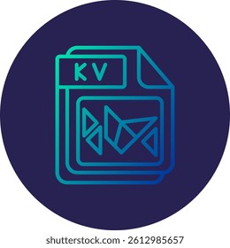 KV Line Circle Gradient Style