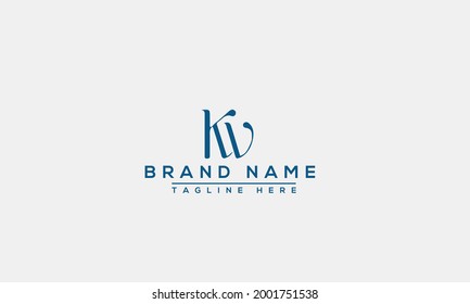 KV Logo Design Template Vector Graphic Branding Element.