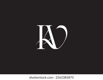KV Lowercase Letter Initial Logo Design Template Vector Illustration
