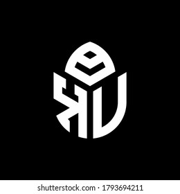 KV-Monogramm-Logo mit einer Vorlage für die luxuriöse Gestaltung von Cypress-Formen