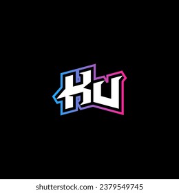 Diseño de logotipo de monograma KV con concepto de forma abstracta en vector