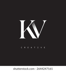 KV Monogram Logo Minimal Elegant Letter mark for Luxury, Fashion   Creative Brands	
