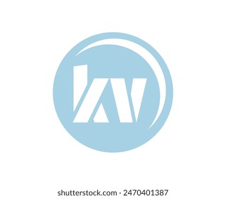 KV sport emblem or team logotype. Ball logo with a combination of Initial letter K and V for balls shop, sports company, training, club badge. Vector illustration.