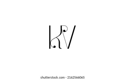 KV, VK Abstract Letters Logo monogram