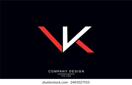 KV, VK, Abstract Letters Logo Monogram