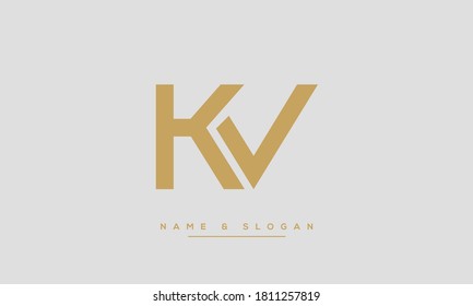 KV, VK Initials Abstract Logo Monogram