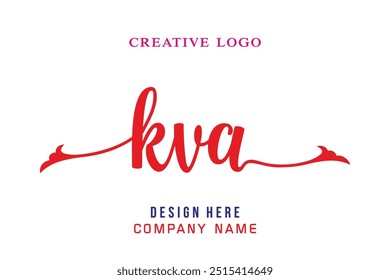El logotipo de letras KVA es simple, fácil de entender y autorizado