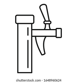 Kvass faucet icon. Outline kvass faucet vector icon for web design isolated on white background