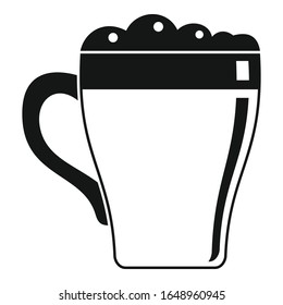Kvass glass icon. Simple illustration of kvass glass vector icon for web design isolated on white background