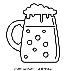 Icono de kvass. Icono de vector kvass de esquema para diseño web aislado en fondo blanco