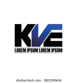 KVE letter monogram logo design vector
