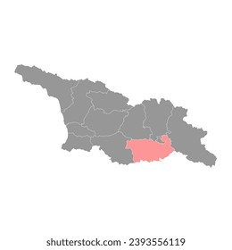 Kvemo Kartli region map, administrative division of Georgia. Vector illustration.