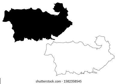 Kvemo Kartli region (Republic of Georgia - country, Administrative divisions of Georgia) map vector illustration, scribble sketch Kvemo Kartli map