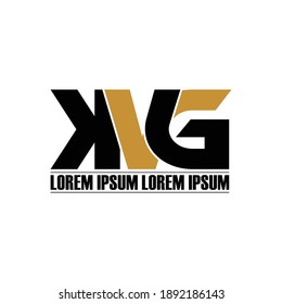 KVG letter monogram logo design vector