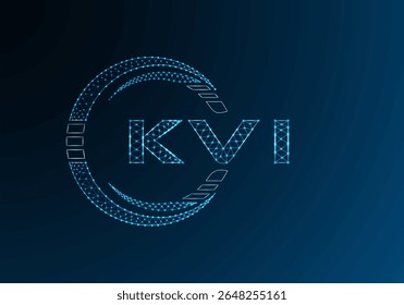 Diseño de Vector de logotipo de letra de polietileno baja KVI. Diseño de logotipo de poliéster inferior de KVI. Logotipo de poliéster bajo.