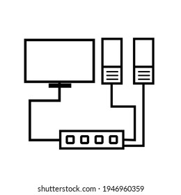 KVM Equipment Icon Vector Design