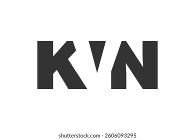 KVN logo design. Initial letter K V N bold font style for tech startups, consulting, corporate branding. Creative company name, headlines typography identity, trendy logotype. Vector illustration.