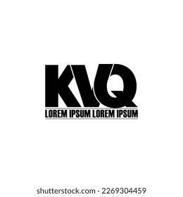 KVQ letter monogram logo design vector