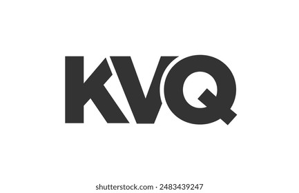 KVQ logo design template with strong and modern bold text. Initial based vector logotype featuring simple and minimal typography. Trendy company identity ideal for businesses brand presence.