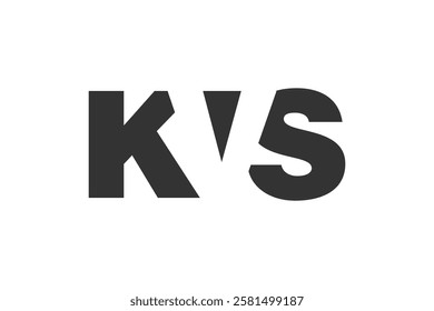 KVS logo design. Initial letter K V S bold font style for tech startups, consulting, corporate branding. Creative company name, headlines typography identity, trendy logotype. Vector illustration.