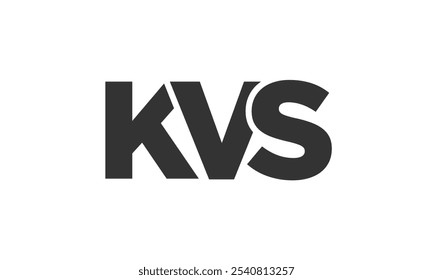 Modelo de design de logotipo KVS com texto em negrito forte e moderno. Logotipo vetorial inicial com tipografia simples e mínima. Identidade de empresa moderna ideal para a presença de marca de empresas.