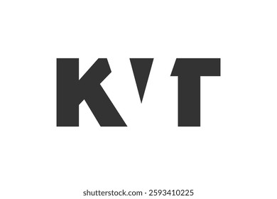 KVT logo design. Initial letter K V T bold font style for tech startups, consulting, corporate branding. Creative company name, headlines typography identity, trendy logotype. Vector illustration.